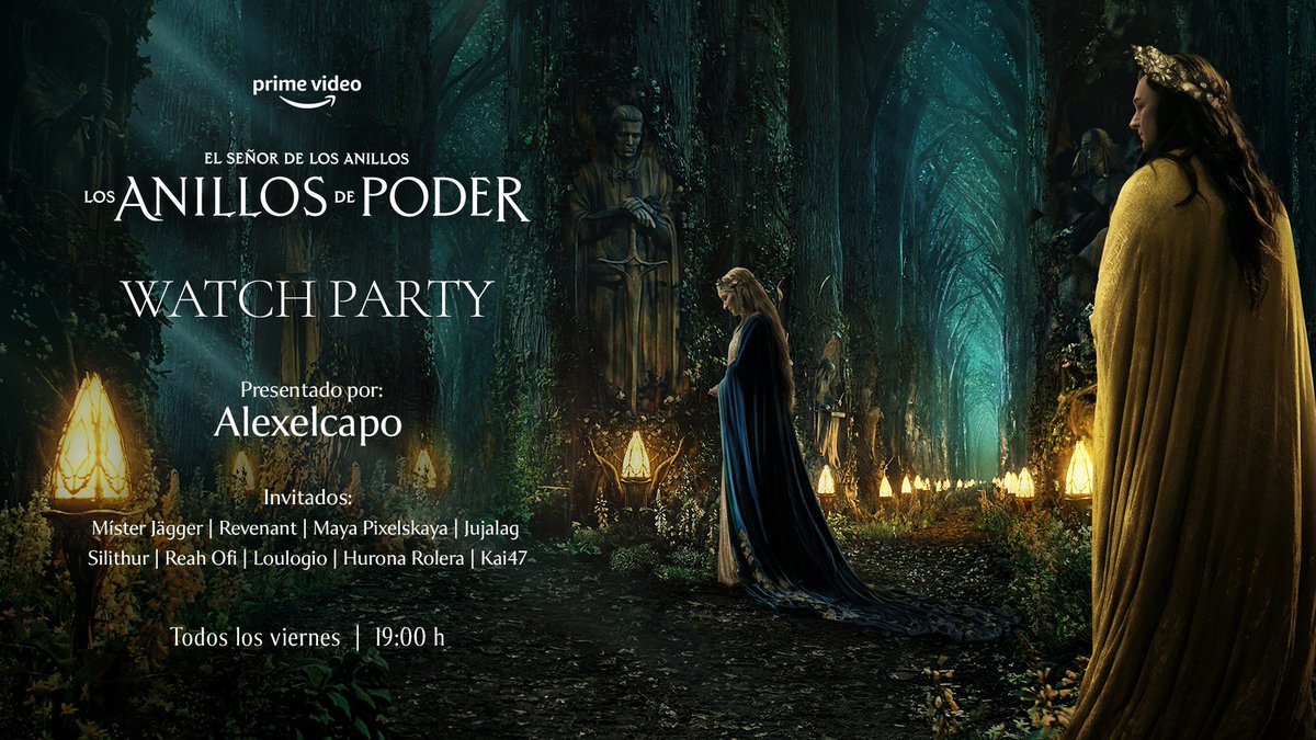 G4G_Revenant's tweet photo. DIOS QUE HYPE!! Comienza un nuevo viaje. Únete a nuestra Watch Party de #LosAnillosDePoder en nuestro canal de Twitch de @PrimeVideoES  con @EvilAFM  junto con invitados especiales todos los viernes a las 19:00. #AD #ElSeñorDeLosAnillos #ESDLA https://t.co/IGY6lxNqkl