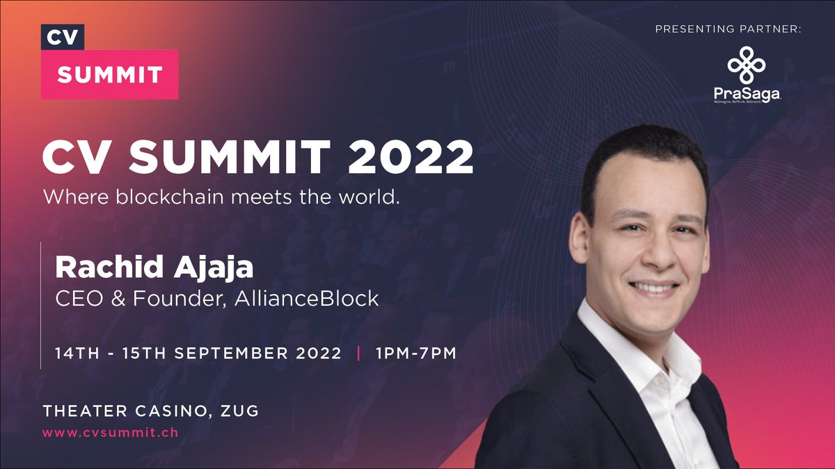 CV_Labs's tweet photo. Meet the CV Summit Speaker: Rachid Ajaja @AjajaRachid ๐๐ฅ CEO and Founder of @allianceblock
He has worked for the following organisations:
๐Alpha Omega Capital Partners
๐Barclays Investment Bank
๐BNP Paribas
๐๏ธ: https://t.co/6hiZv1iJDx
#CVSummit https://t.co/AmbZakQvc3