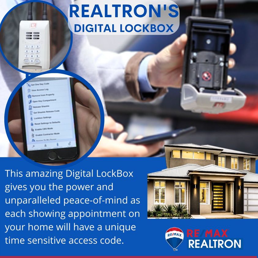 ReMaxRealtron's tweet image. Contact your local @ReMaxRealtron Top Producer and ask them for the details about our Exclusive #DigitalLockBox to protect your Family &amp;amp; Home! We go #beyondabove when it comes to YOUR Safety! @REMAXca