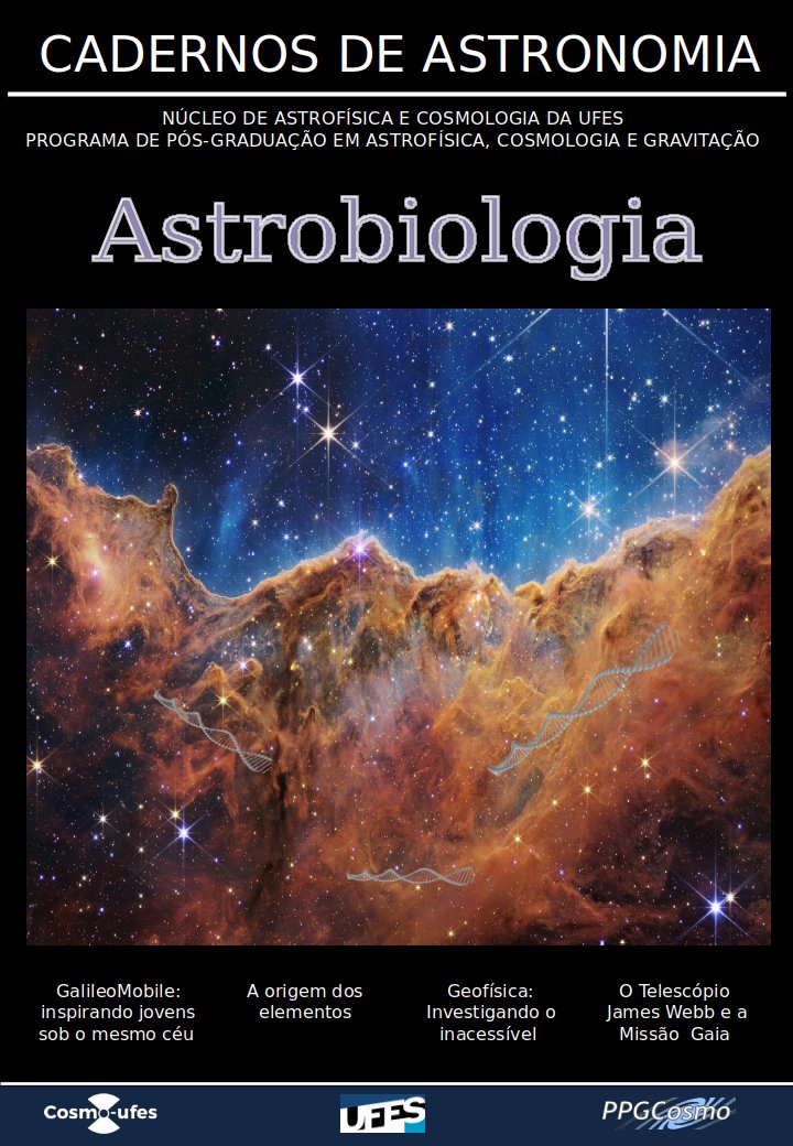 Divulgando, novamente, a última edição dos 'Cadernos de Astronomia', do PPGCosmo da <a href="/ufesoficial/">Ufes</a> (<a href="/CosmoUfes/">Cosmo-ufes</a>), que "enfoca o estado de arte da astrobiologia". Totalmente gratuito: periodicos.ufes.br/astronomia 😎
