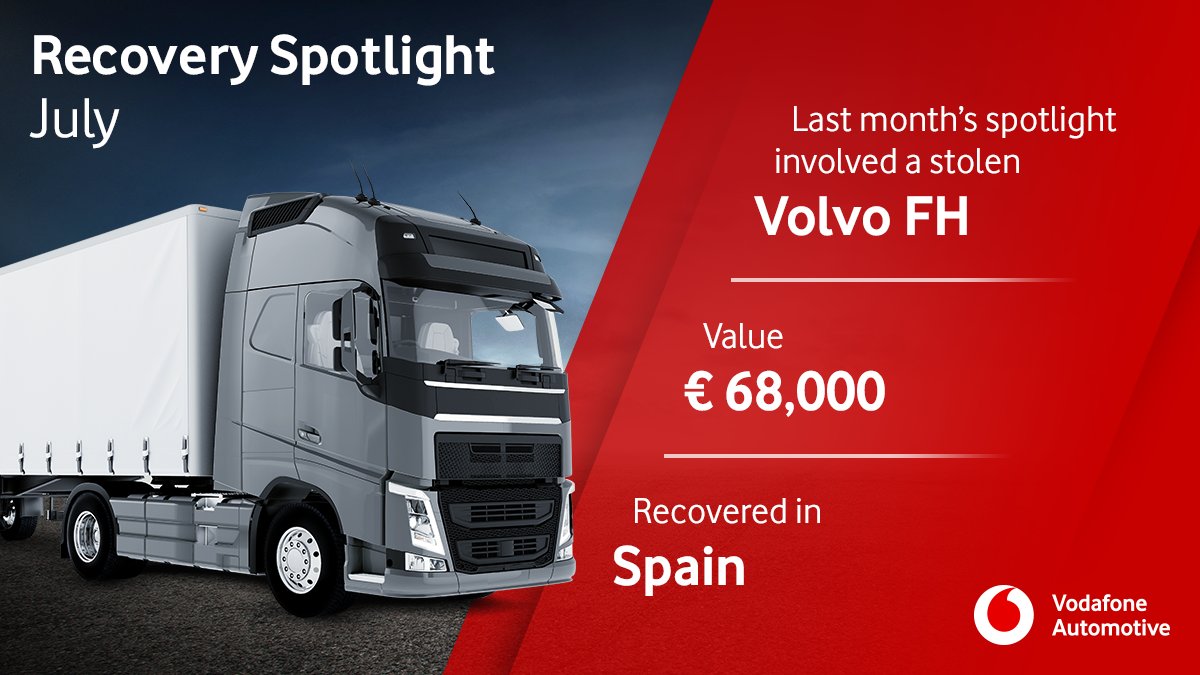 Vodafone_Auto's tweet photo. Our latest vehicle recovery highlight is reporting from #Spain this time around. 🇪🇸🚛 Kudos to our local security team for the swift recovery! #VFindYourVehicle #Volvo https://t.co/KFMrzkPIX1