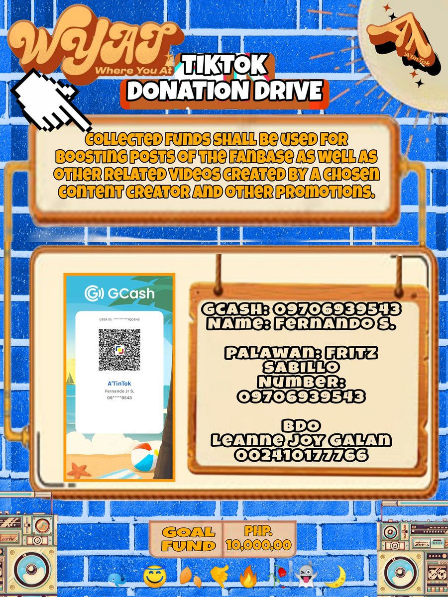 SB19_ATINTok's tweet photo. 📌 DONATION DRIVE!

Hello, A'TIN!  In line with the preparations for WYAT's release we would like to request for monetary assistance which will be used to boost posts and fulfill other promotional contents. 

Thank you!-🐳

WYAT JOSH ConceptVideo
@SB19Official #SB19
#SB19ATINTOK https://t.co/MvaScyhIIy