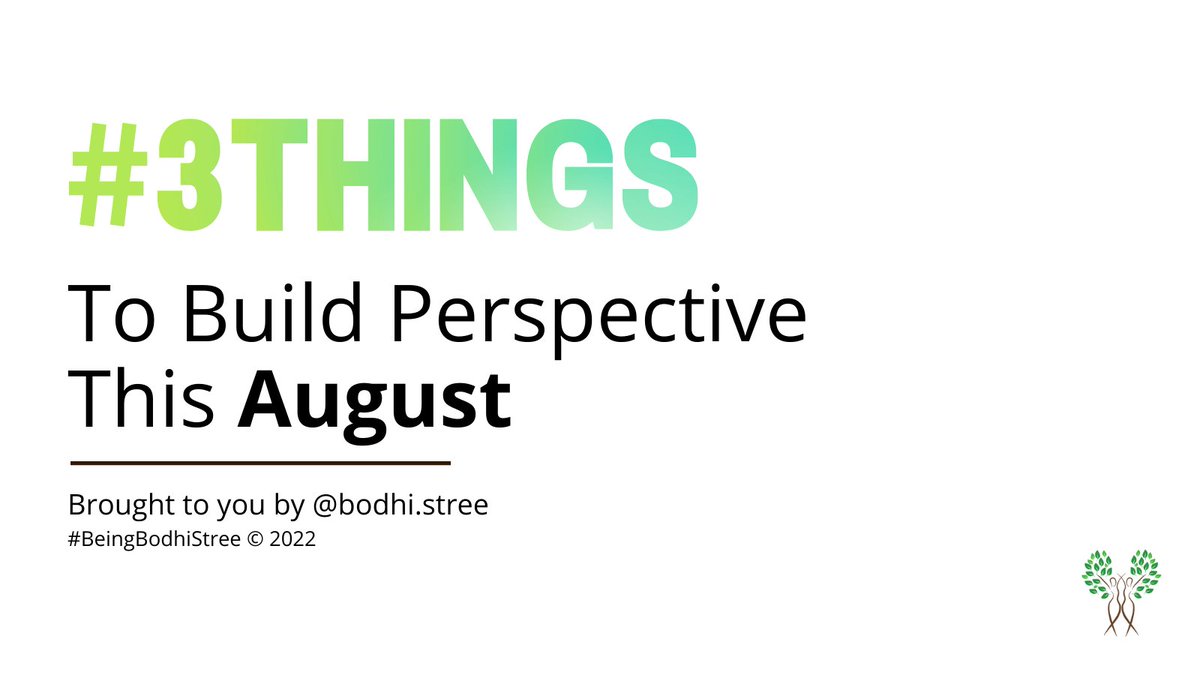 BeingBodhiStree's tweet photo. Bodhi Stree brings you #3Things to build #perspective this August with 1 book, 1 podcast &amp; 1 video!

Did you like our recommendations? 
If yes, share it with your friends or save it for later!

Check out the link for more: https://t.co/LnpF5fVKFq
.
#beingbodhistree https://t.co/4qgK0wrvaN