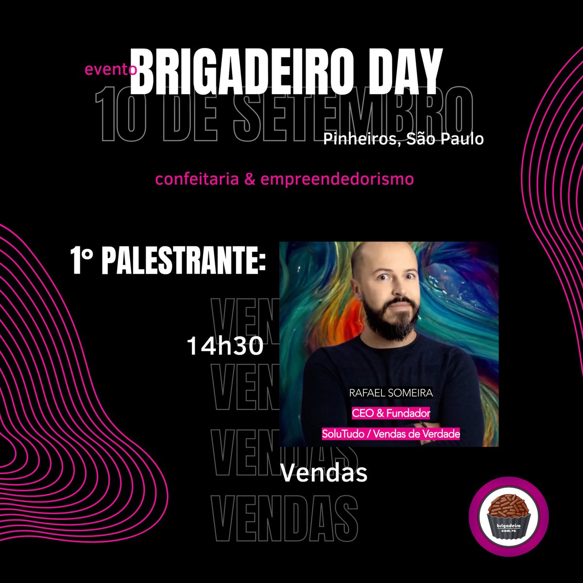 brigadeirocomvc's tweet photo. O nosso evento estará recheado de conteúdos riquíssimos. Fiquem atentos aqui no nosso perfil para conhecer os palestrantes e toda a programação do Brigadeiro Day.

#brigadeiroday #brigadeiro #chocolate #sorvete #bolo #doce #sobremesa #confeitaria #brigadeirocomvc https://t.co/Dwhe2JnaKD