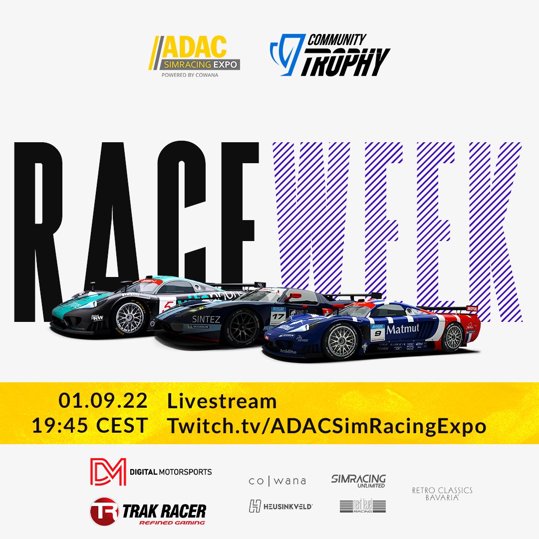 Reminder to keep your Thursday evening free: The #CommunityTrophy in <a href="/raceroom/">RaceRoom</a> heads to the <a href="/redbullring/">RBR</a> for round 4! How much are you looking forward to the #GT1 spectacle?

🔴simracing.link/sre-twitch
🔴simracing.link/sre-sct-rd4-yt

#SimRacing #Road2SRE #SRE22 #SimRacingExpo #RaceRoom