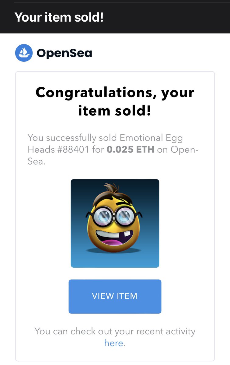 SimonsaysGameon's tweet photo. It’s such a great feeling getting a message from @opensea on a Tuesday!
#NFT #NFTs #NFTCommunity #nftcollector #NFTProject #EEHGameOn #NFTdrops #opensea #OpenSeaNFT #NFTsales https://t.co/vfUJCM7xiX