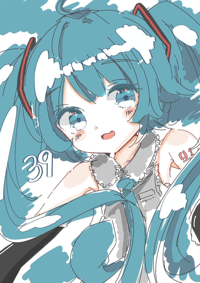 初音ミク 「」|れふぃのイラスト
