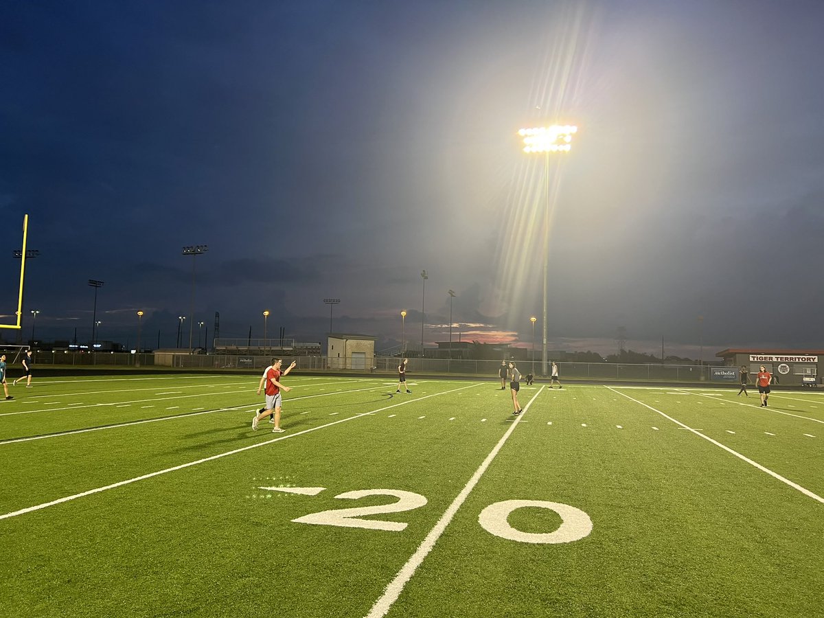 Mixed it up this morning with a little capture the flag to get our morning workout started. <a href="/THS_Tigers/">Travis High School</a> <a href="/FBISDAthletics/">Fort Bend ISD Athletics</a>