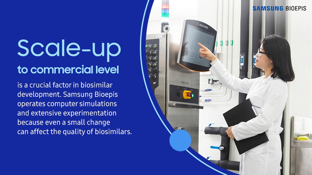 SamsungBioepis's tweet photo. The #scale_up of #biosimilars production is not an easy process. We engage in computer simulation and extensive testing to control various conditions and ensure the quality is managed meticulously. Find out about our R&D expertise for #1nn0vatingAccess:
https://t.co/jUyD3xrtac https://t.co/RigLzTCml9