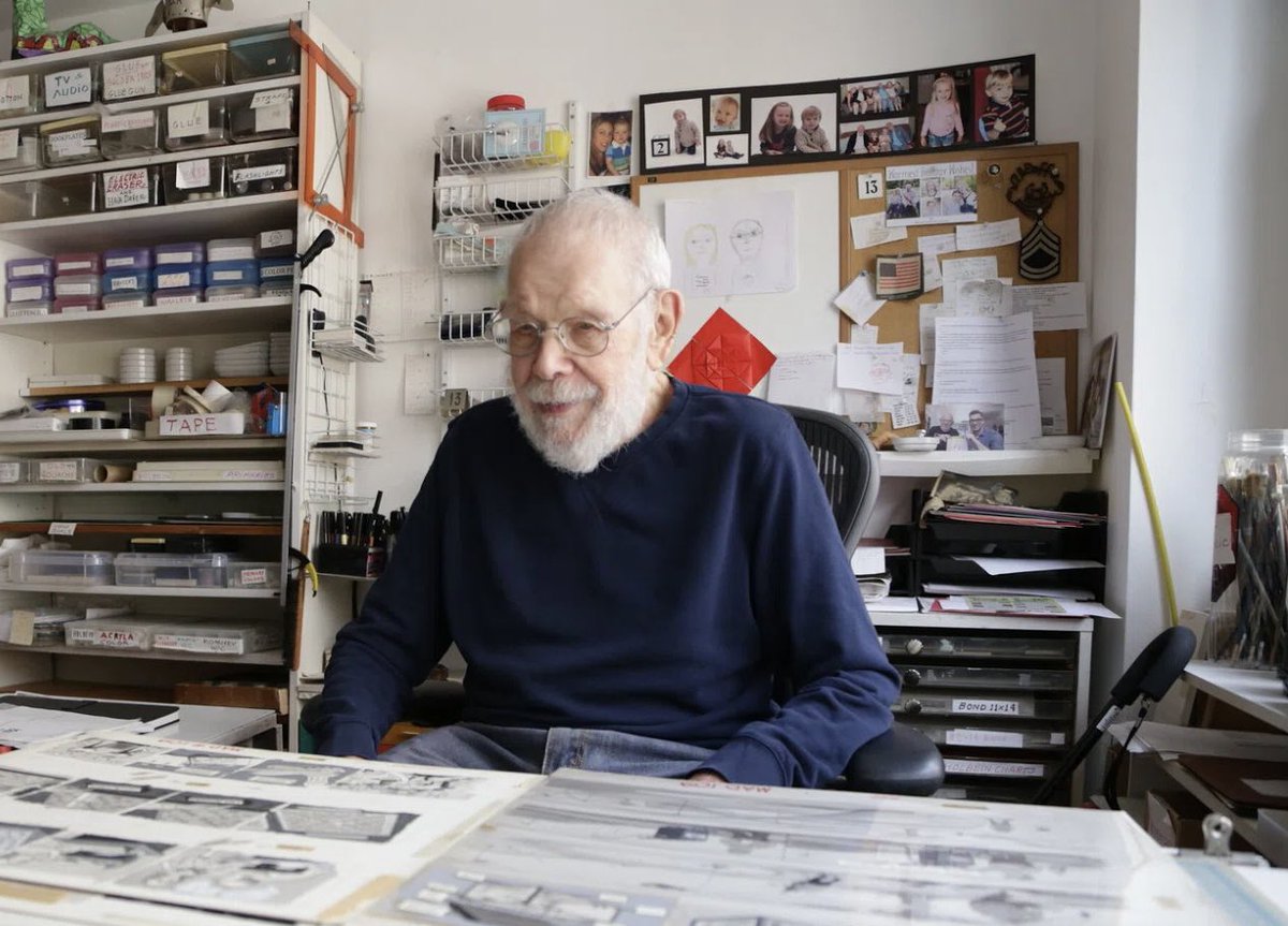 BrimleyLine's tweet photo. Born March 13, 1921, the great MAD Magazine cartoonist Al Jaffee is 37,060 days old. He crossed the Line on Dec. 6, 1971, and today he completes the rare #DoubleBrimley. Congrats to the legendary artist behind the Fold-In! https://t.co/Fn0CkseQcQ