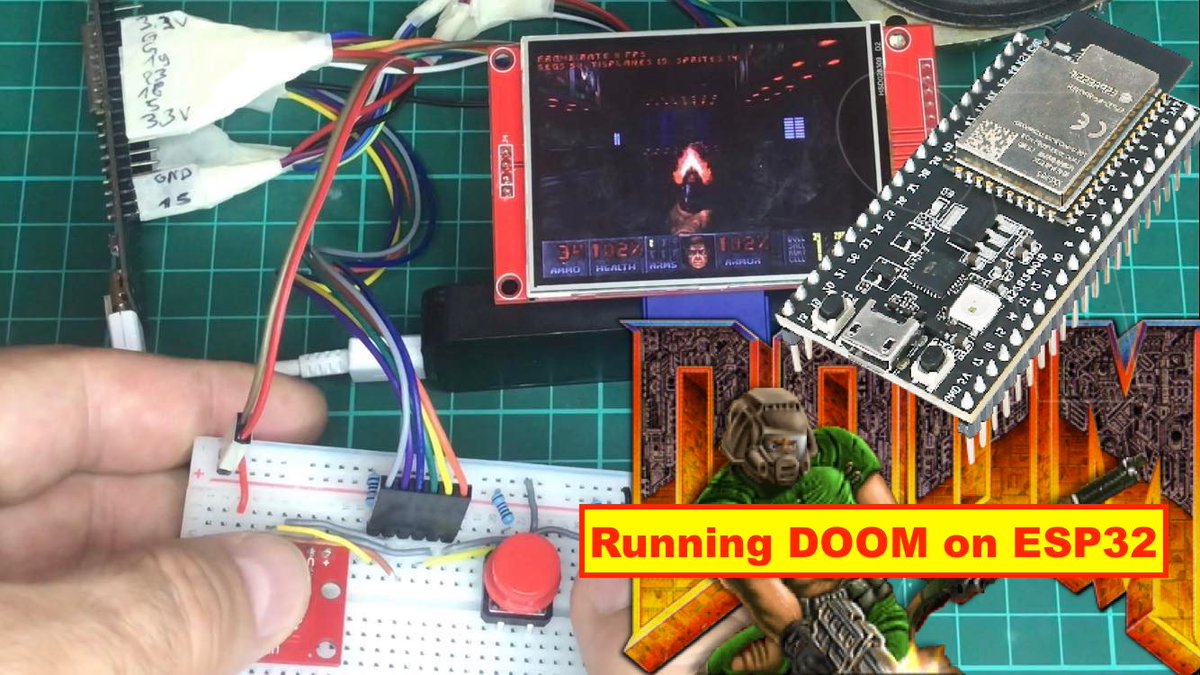 Hi , TEST Running  DOOM II on esp32  youtu.be/s9bV4q9rWs0
Check it out please ! 
<a href="/MicrochipMakes/">Microchip Makes</a> <a href="/hackadayio/">hackaday.io</a> <a href="/MicrochipTech/">MicrochipTechnologyInc.</a>
<a href="/Hacksterio/">Hackster.io</a> <a href="/esp32com/">ESP32COM</a> <a href="/ESP32net/">ESP32</a>
<a href="/ESPboy_edu/">ESPboy</a> <a href="/Esp32S2/">ESP32S2</a> <a href="/esp32uk/">esp32.co.uk</a> <a href="/lilygo9/">LILYGO</a>