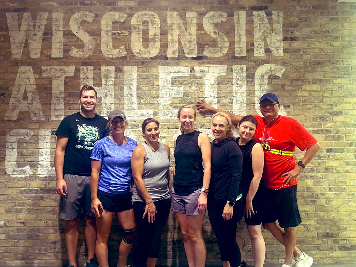 Cmoyer's tweet photo. This summer, I led a running club @TheWAC and today was our last run of the season. I'm so grateful for the challenge and this awesome group of people (with more not pictured!) who inspired each other to get out of bed before 5am and explore Wauwatosa together. #runmke https://t.co/N0iN1gt9Ke