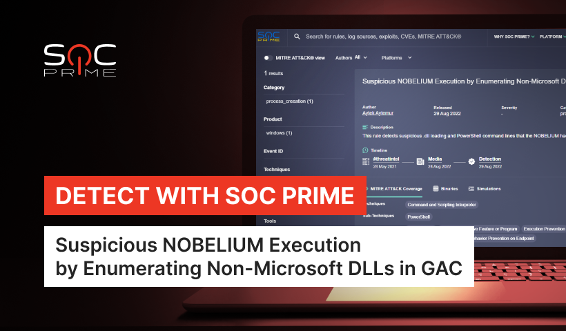 SOC_Prime's tweet photo. Grab a #Sigma rule to detect the latest post-compromise tricks of the #NOBELIUM #APT leveraging #MagicWeb #malware to maintain persistent access to compromised environments.
Sigma rule: https://t.co/OkVgmZKWvl
#threathunting #BlueTeam #DFIR #CTI #mitre #infosec https://t.co/sm2MXO8Vv5