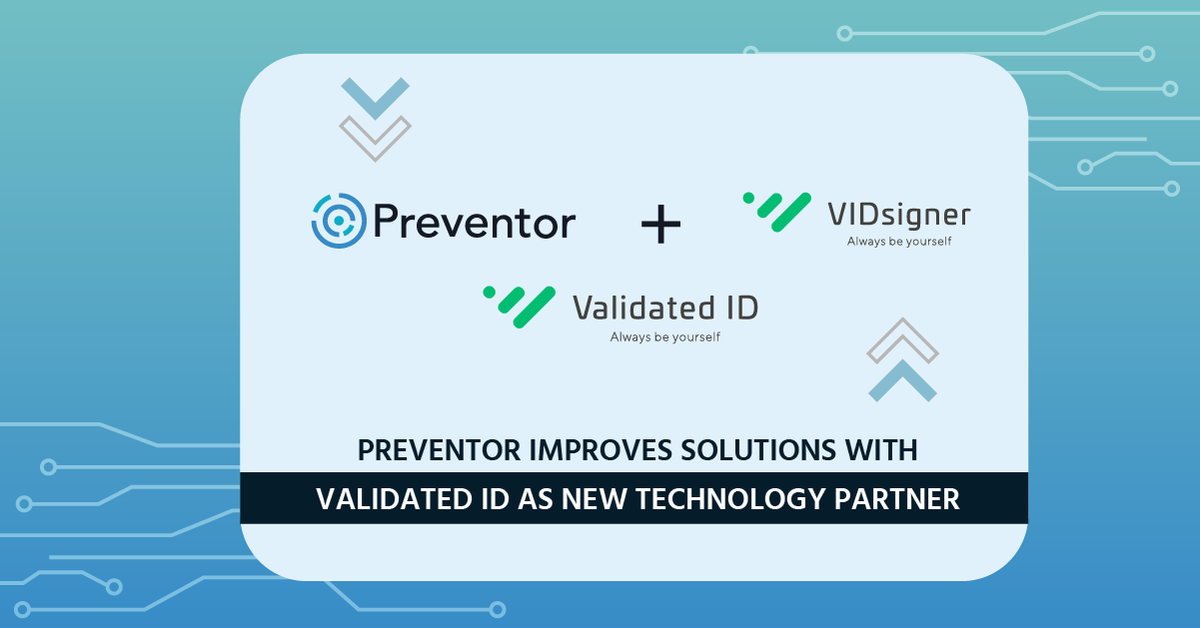 Preventorid's tweet photo. .@ValidatedID, a global leader in electronic signatures has joined Preventor as technology Partner to offer the safest and easiest way to sign documents digitally.
Learn more: https://t.co/UK4S9a5FCB
#identityverification #miamitech #AML #KYC #KYB #preventor #eKYC https://t.co/kfRUtvIcfh