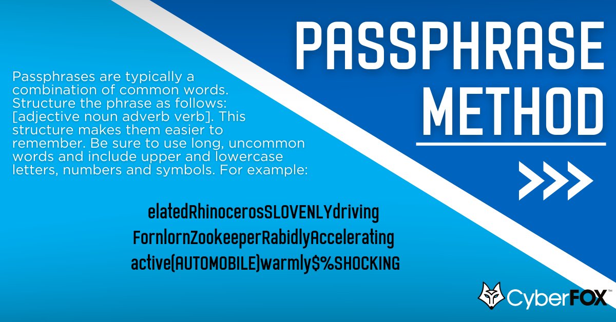 CyberFoxLLC's tweet image. Try one of these methods to make your next password, or use a password generator like the one built into Password Boss. 
Tag a friend or coworker who always forgets their passwords below ⬇️
#strongpassword #PasswordBoss #passwordmanager #passwordgenerator #passwordhygiene