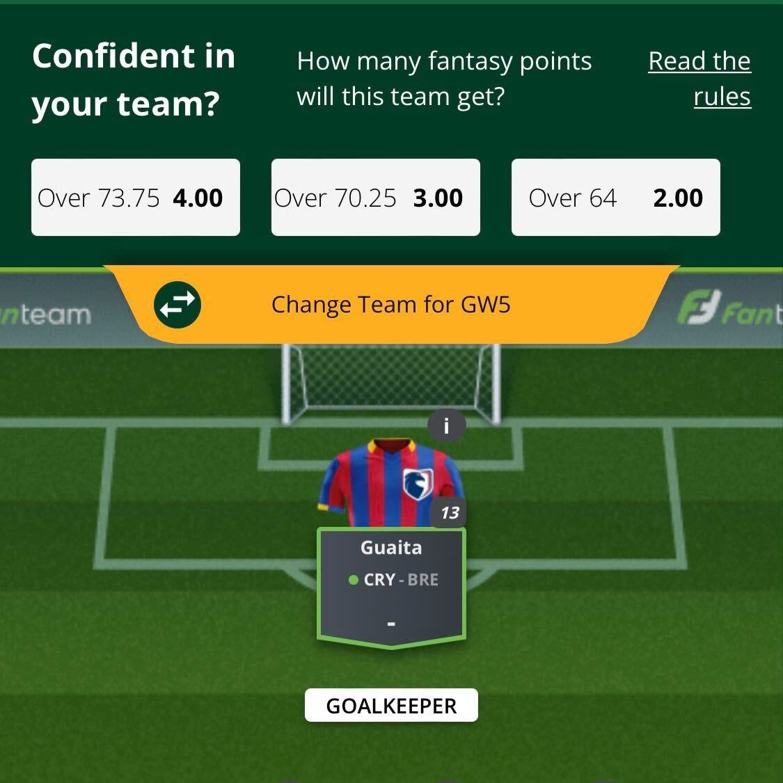 Sunny_no's tweet image. For a few weeks now we have tested out our new `Bet On Your Fantasy Team` feature on @FanTeamOfficial. Another step in the direction of developing more markets and games towards Fantasy Points. Feedback appreciated!