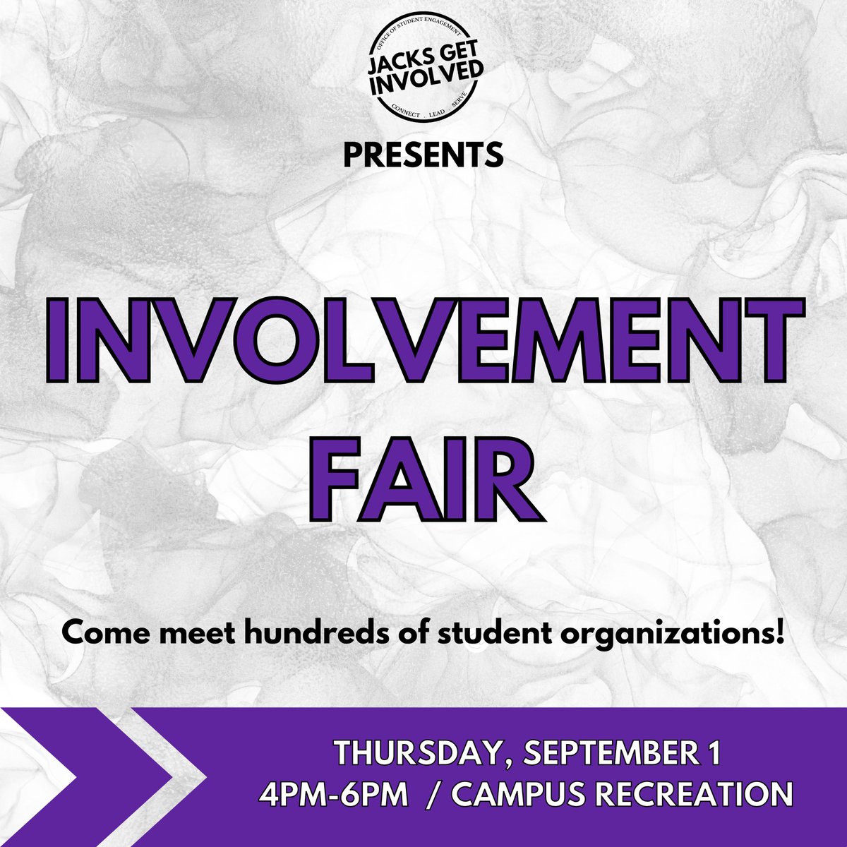 This Thursday, September 1st, come out to <a href="/SFACampusRec/">SFA Campus Rec</a> from 4-6pm to our Involvement Fair! You’ll have a chance to meet hundreds of SFA’s student organizations. See you there! #jacksgetinvolved #SFA22 #SFA23 #SFA24 #SFA25 #SFA26