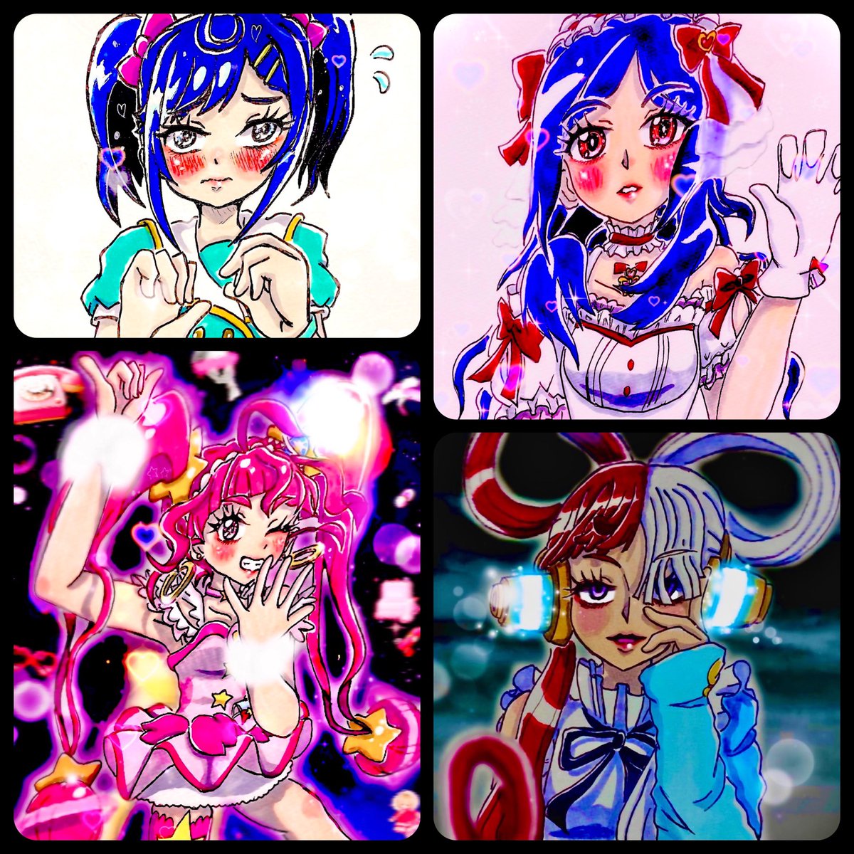 今月いっぱい描いたんで、その2やってもいいすか笑

#今月描いた絵を晒そう
#precure 
#プリキュア
#onepiece 
#ワンピース
#イラスト https://t.co/UITsmOsmqP 