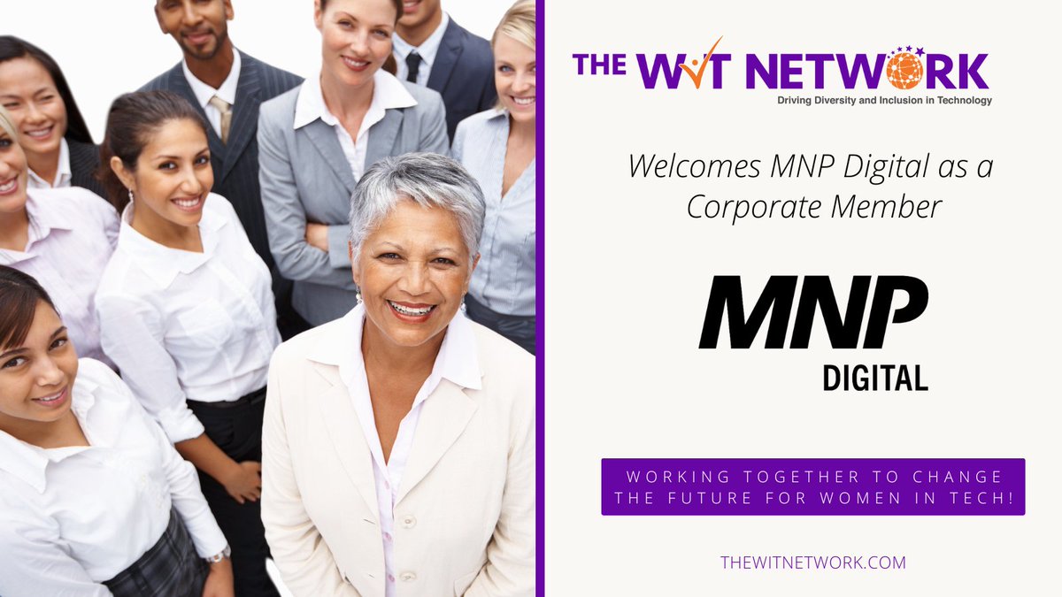 Did you know? MNP Digital is a strong supporter of #womenintech, and is a Corporate Member of The WIT Network.  🥳

Come welcome them in the comments, and let’s do a #WITWave- who do you know from MNP Digital?