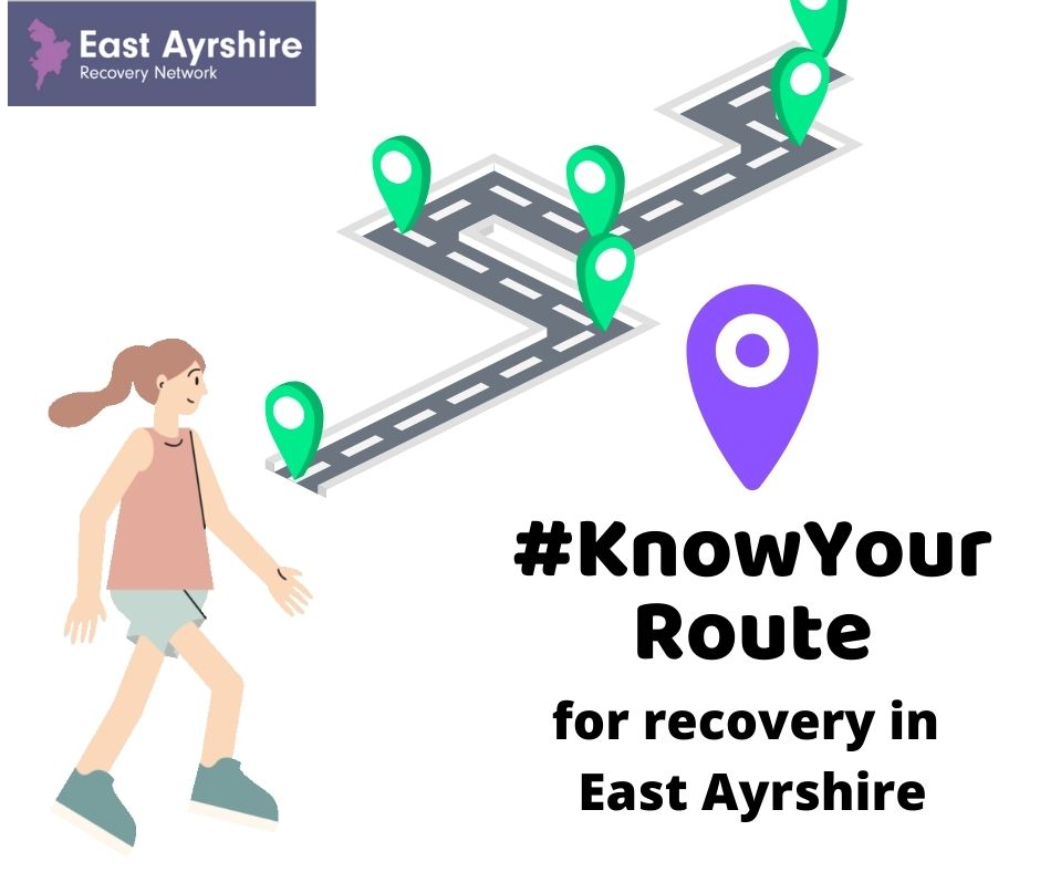 Do you #KnowYourRoute for recovery? 🗺 To mark #InternationalOverdoseAwarenessDay, partners of EA Recovery Network have organised a walking tour of Kilmarnock’s recovery services to raise awareness of support available in East Ayrshire. 💜 Full details: tinyurl.com/4s2jn6u6