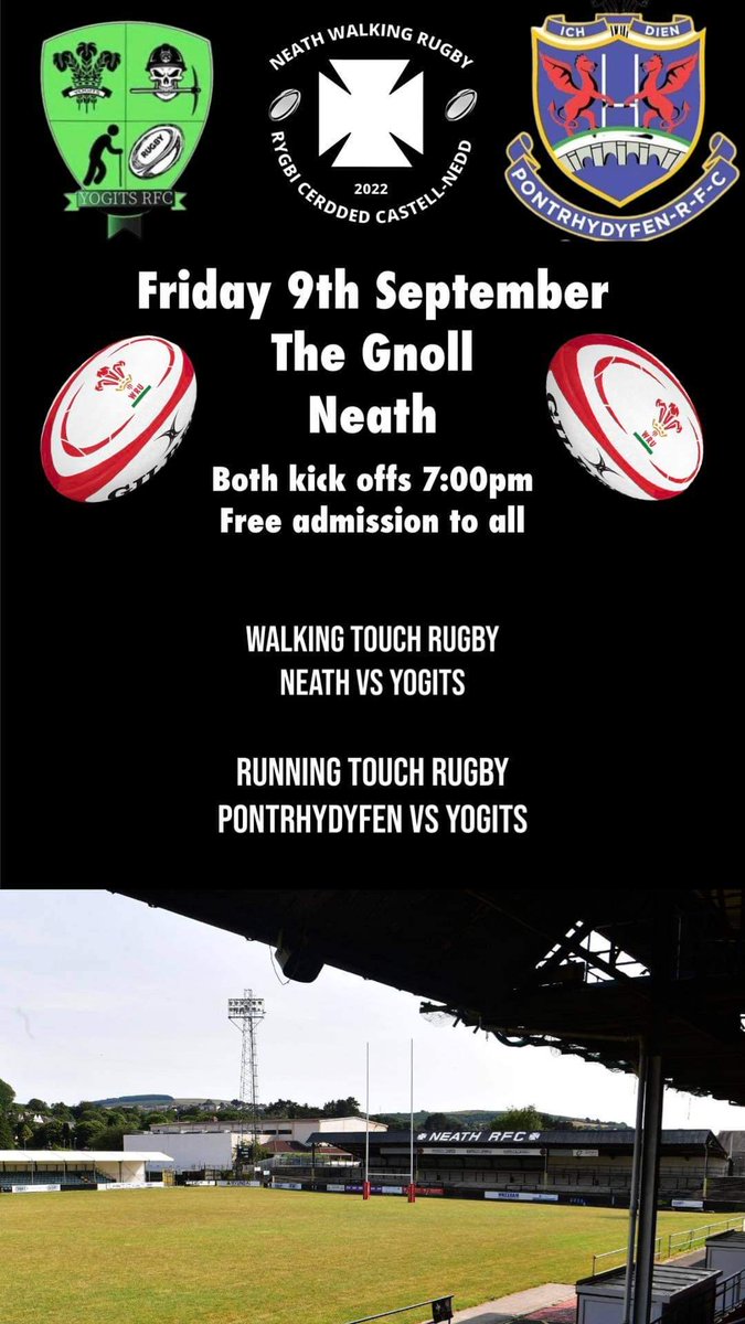 NeathWalkRugby's tweet photo. One massive week, two massive matches - Our first at the Gnoll on Friday 9th vs @YogitsRFC but first up @neathrfc kick off their Promotion Challenge against the tough test of @Bargoedrfc at The Gnoll!! Let's all get behind The Welsh All Blacks!!! #NeathNeathNeath https://t.co/QIO2AMw9bZ