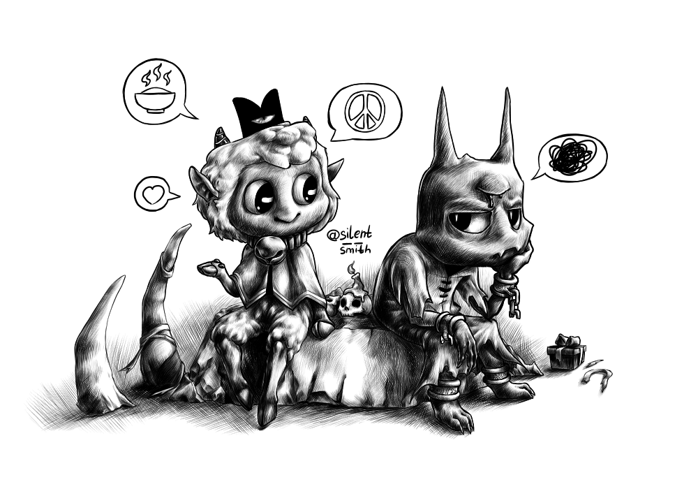 silent__smith's tweet photo. #COTL #CultoftheLamb #cultofthelambfanart #crosshatching #Monochrome https://t.co/qixfVXaNzc