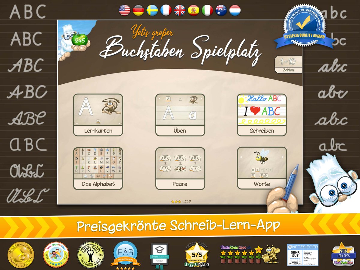 JanEssig's tweet photo. Update: 6.0.0 - Yetis großer Buchstaben Spielplatz #Buchstaben &amp; #Zahlen #lernen
https://t.co/cd4V8nJJKH #edtech #iOS #kids #ipaded #Grundschule #Vorschule #twitterlehrerzimmer #twitterlehrerzimmer #digitalebildung #Schulen  #Bildung https://t.co/5gsRi70wKX