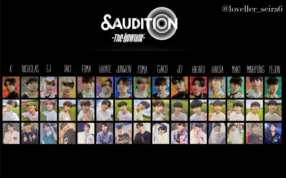 &AUDITION andAUDITION template photocard トレカ一覧 ご自由にお使い 