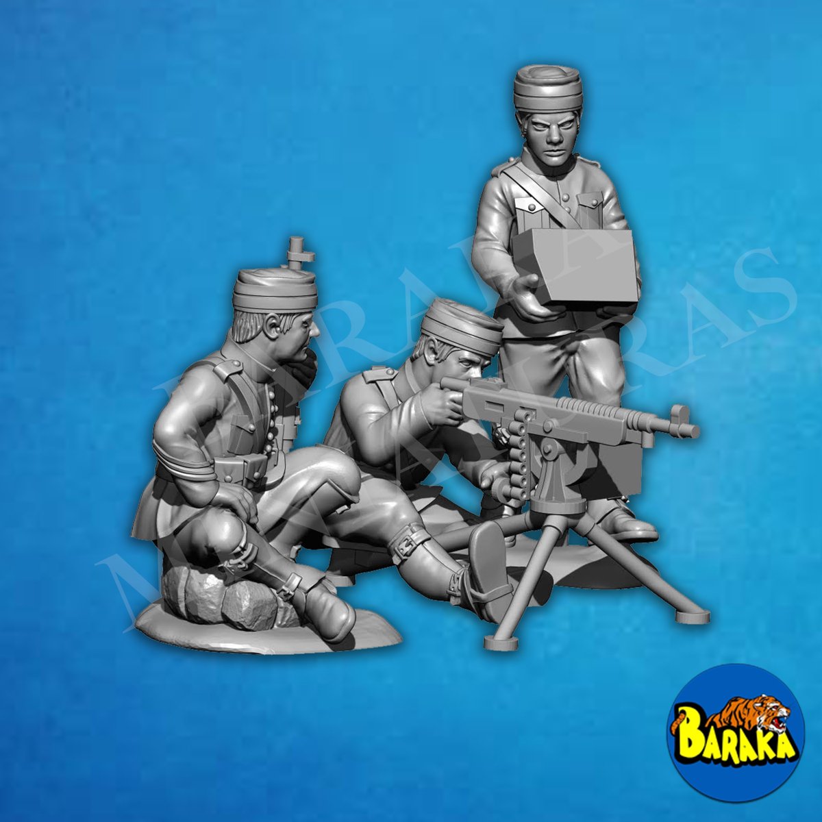 GamesBaraka's tweet photo. ¡¡Más cositas!! Ya tenemos listo también el diseño de la MMG del Regimiento Alcántara. Resérvalo ya en https://t.co/UWvJjxwTET #WarGames #colonialwars #guerradelrif #regimientoalcantara https://t.co/cCvpzWH4eO