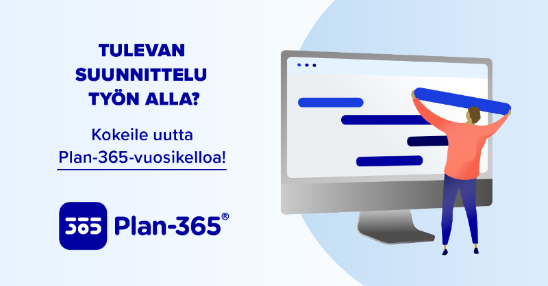 plan365com's tweet photo. Plan-365-vuosikello helpottaa suunnitelmien hallintaa ja toteutusta: sen avulla kaikki tiimiläiset näkevät strategian ja toimenpiteet yhdellä silmäyksellä ja reaaliaikaisesti. Lataa veloituksetta – kaikki tiimiominaisuudet käyttöön alk. 49 €/kk. #vuosikello #vuosisuunnittelu