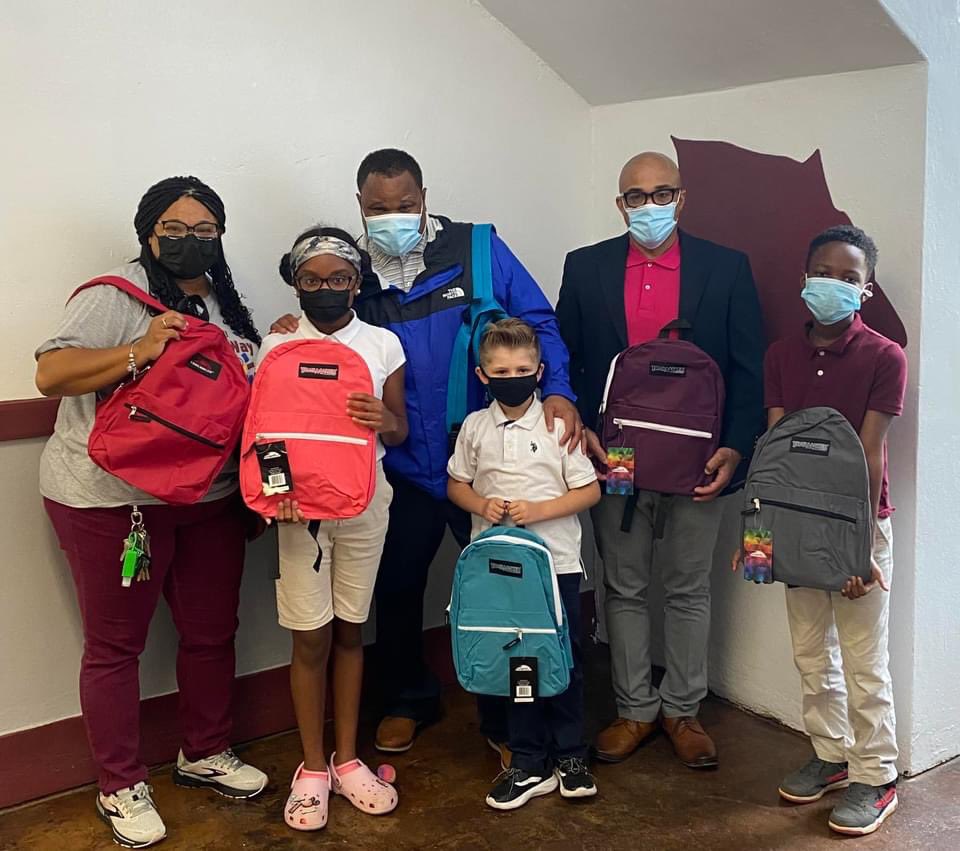 OkolonaE's tweet image. A huge THANK YOU to NPHC of North Miss and 
Mississippi Minority Farmers’ Alliance for donating a case of backpacks to OES. We are truly Better Together. #OESisOnTheRISE #STEPtoSUCCESS #BetterTogether