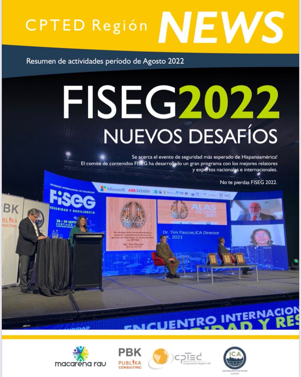 MacarenaRau's tweet image. Estimados colegas CPTED les comparto el Newsletter de CPTED Región del mes de agosto. Estuvo lleno de actividades interesantes y positivas para la seguridad urbana!
👏👏👏👏👏👏

cutt.ly/gX5t7jm

#SecureCommunity #SafeTerritory #CPTED #ICA #CPTEDWorld #Safecities
