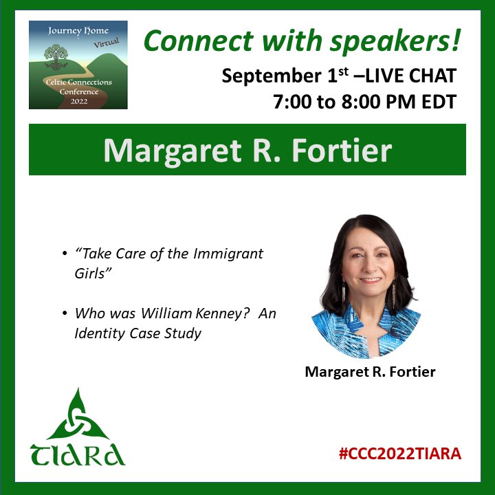 CeltConference's tweet image. Summer is almost over but not #CCC2022TIARA!! We will be LIVE CHATTING through September. Next up is @mrfortierCG this Thursday at 7PM EDT! Register on the conference website.

#familyhistory
#genealogy
#ancestry
#dna 
#familytree
#familysearch
#irishancestry
#irishgenealogy