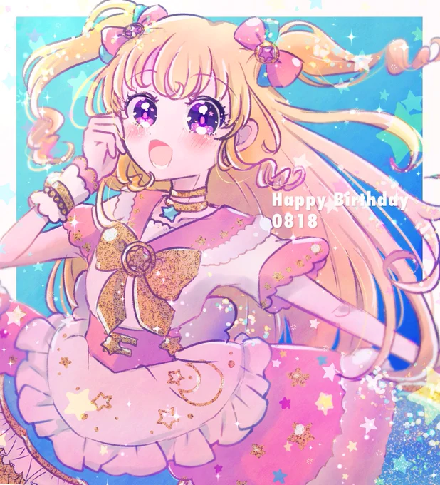 プリパラとワッチャ #今月描いた絵を晒そう 