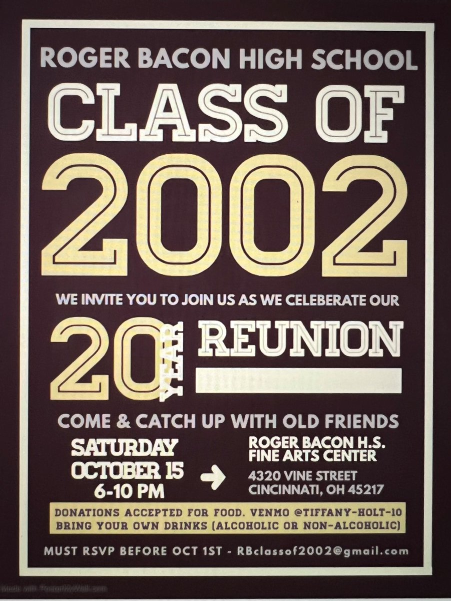 bspaeth7's tweet photo. Class of 2002 get ready for your 2⃣0⃣ year reunion this October 15th right back here at 4320 Vine St! #HailSpartans https://t.co/f9Nzd3jaws