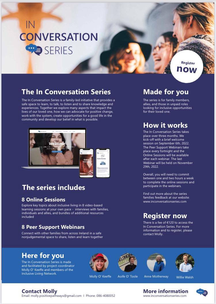3rd running of InConversation Series starts next week. See InConversationseries.com to join up @LEAPLeapireland <a href="/InclusionIre/">Inclusion Ireland</a> <a href="/InclusiveLives/">Inclusive Living Network</a>