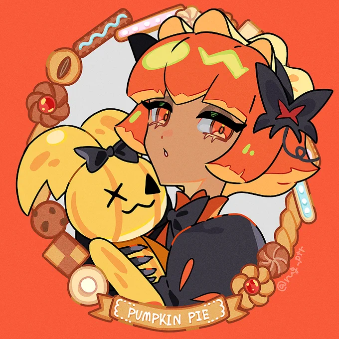 クキラン擬人化FA キャロット味/クリームユニコーン/ライラック味/パンプキンパイ味 #cookierun 