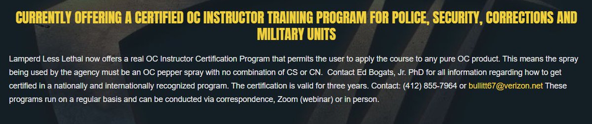 LLLI_LessLethal's tweet photo. $LLLI Lamperd Less Lethal Training Program   #LessLethal #NonLethal #RiotControl #CrowdControl #PoliceTraining #MilitaryTraining #CorrectionsTraining #OC @Lamperd_LLLI https://t.co/OVK4gJEkGh https://t.co/UAIgCSDhdi