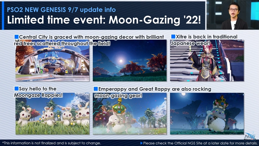 ArksCrack's tweet photo. NGS Headline Information Part 01
🔸Moon-Gazing 22 (Limited Time Event)
🔸Drill: Moonlight Invasion (Limited Time Quest)
🔸New Quest: Cannonball Strike
#PSO2NGS #NGS #NGSHeadlineRecap #PSO2 #NGSHeadline #PhantasyStarOnline2 #NewGenesis_PSO2 https://t.co/2ReqExC3LK