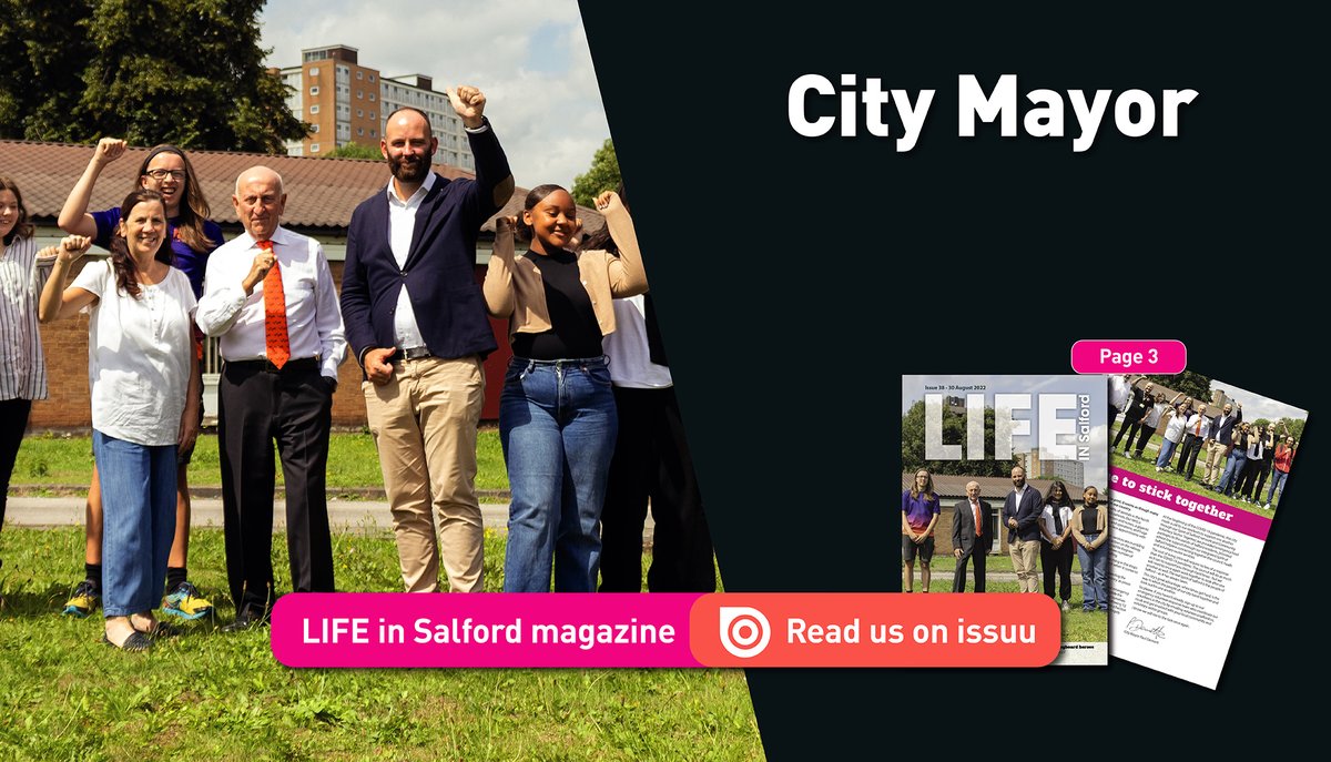 salford_mayor's tweet photo. The latest issue of Digital Life in Salford is now available, packed with information about services, investment and opportunities as well as the importance of the Spirit of Salford and pulling together in the current crisis. Please take a look. 
https://t.co/CF9DVwnKeo https://t.co/iEXpkEgX1y