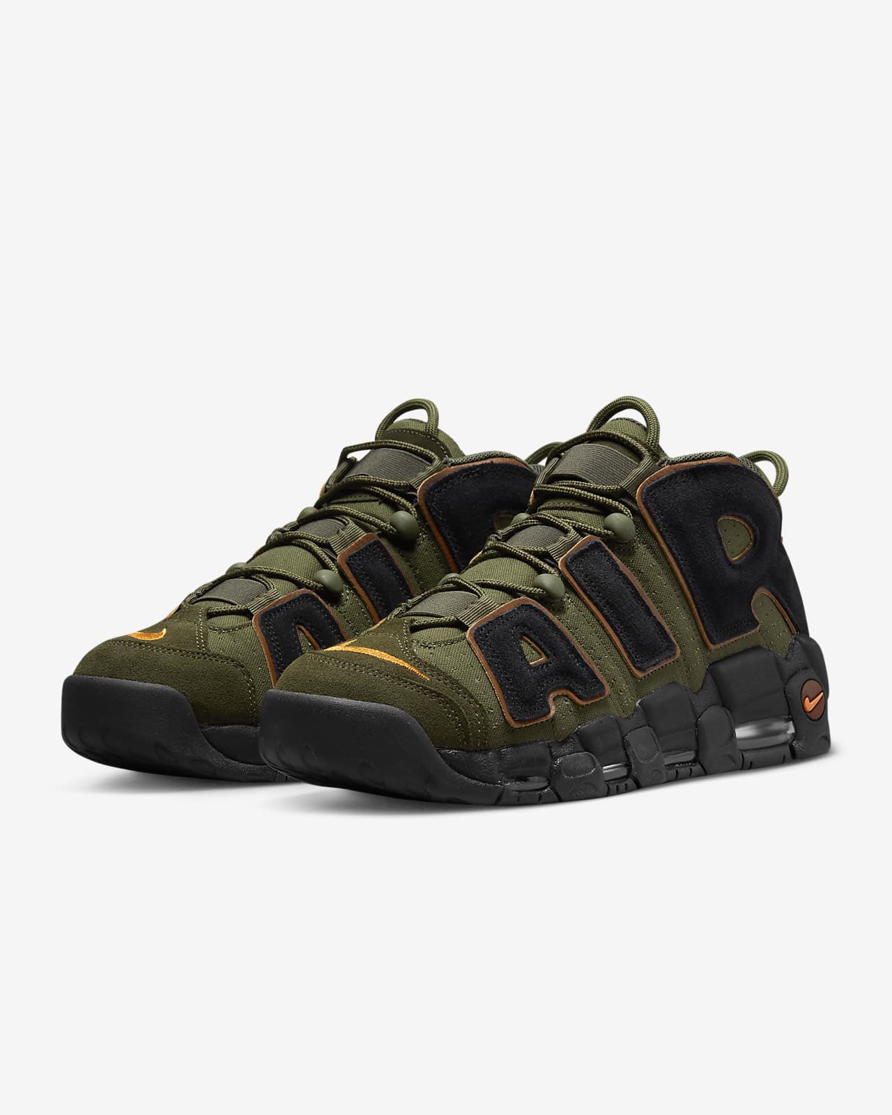 Nike Air More Uptempo 96 Cargo Khaki Alpha Orange