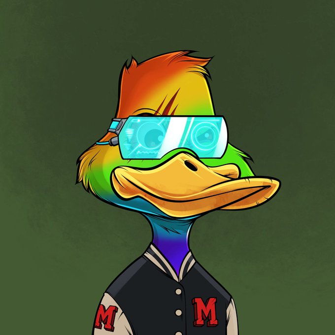 ChenZhaoHuang's tweet photo. giving away this letterman duck #CNFT by 
@MallardOrder

 🦆

To win:

1. Follow 
@paradisonft

2. Like + Retweet
3. Comment in thread

Winner in 48 hours!

#Cardano #CardanoCommunity #CNFTCommunity #CNFTGiveaway #NFT #NFTGiveaways #NFTGiveaway #MallardOrder #cNFT https://t.co/ZQxMjf26rC
