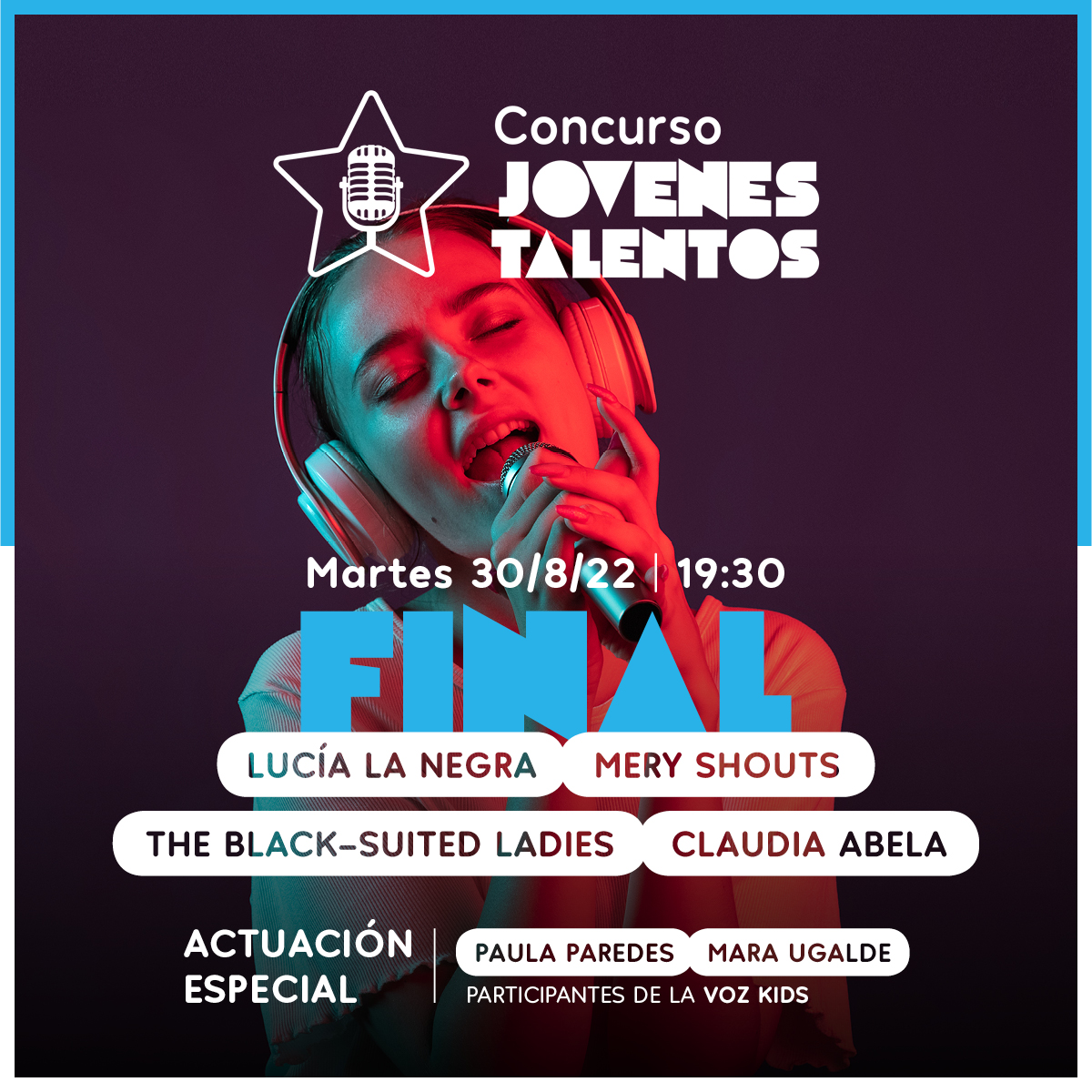 Estamos en la FINAL 🔥
Nuestro concurso "Jóvenes Talentos" llega a su fin. 
Hoy ponemos fin a un concurso que ha dado oportunidades a todos los participantes de lanzarse a por todas en el mundo de la música. 🤩

¡Ven a disfrutar de la FINAL en directo!

💻 lusiberiaparque.com