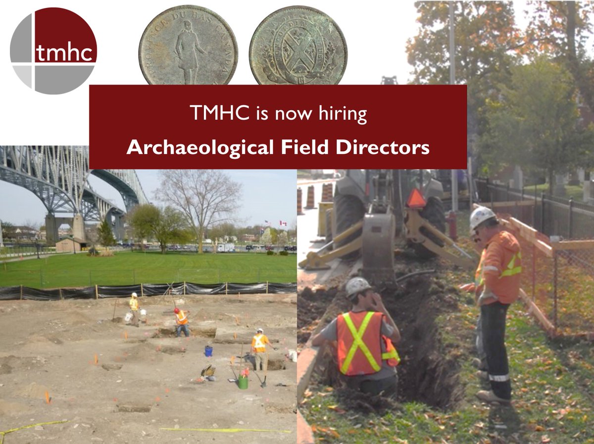 Are you a great leader looking for a new opportunity? TMHC is now hiring licensed field directors for Autumn 2022. tmhc.ca/jobs

#archaeology #archaeologyjobs #nowhiring