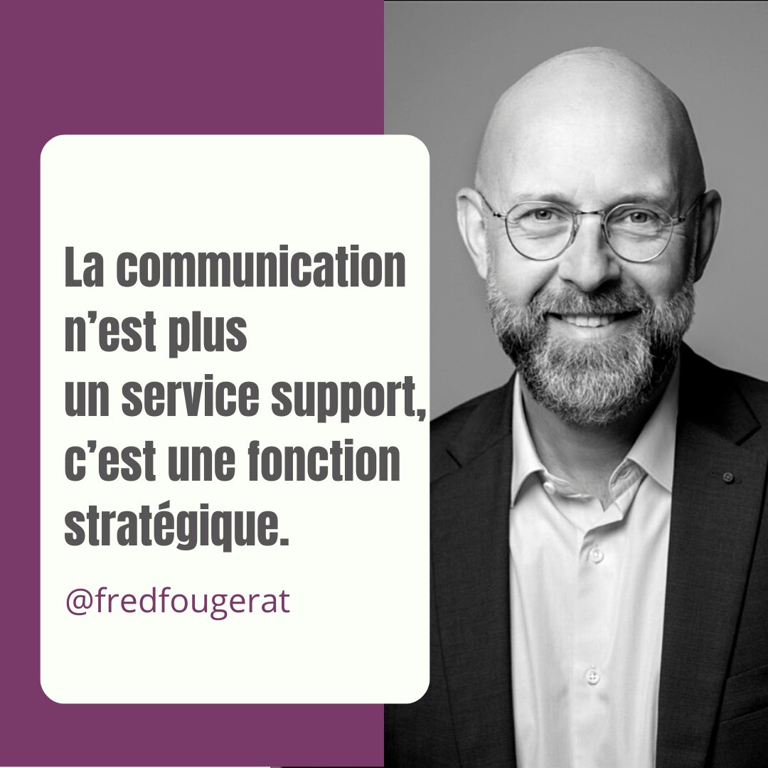 La #communication est une direction stratégique de l’entreprise, quand on lui demande de produire de l’intelligence au service d’objectifs. 
Ce n’est qu’un service support, quand on attend d’elle uniquement la production d’outils de com.

 #LaComEstUnMétier