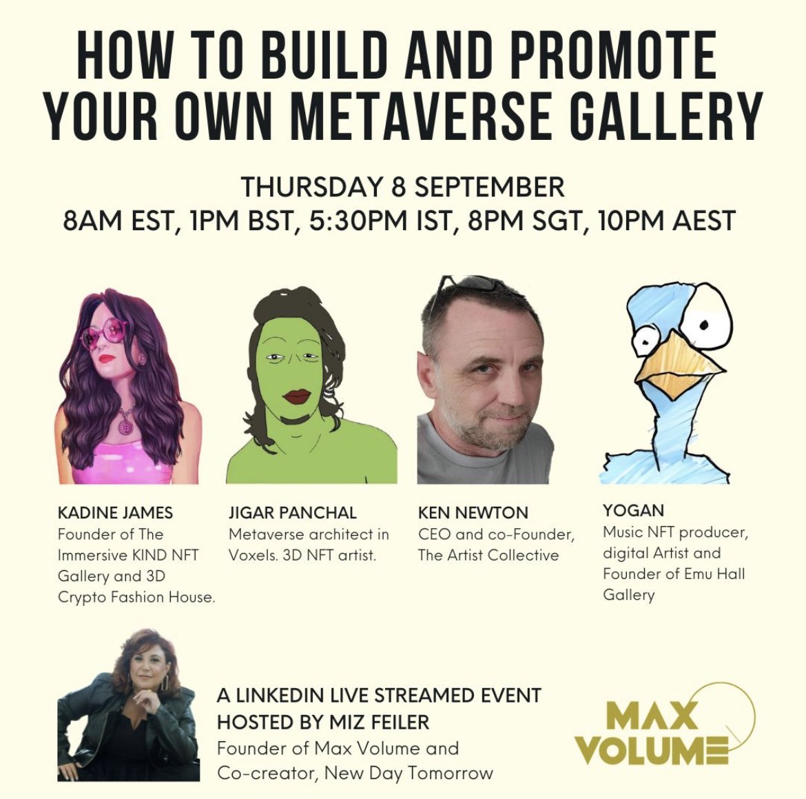 TheAC_Inc's tweet photo. Gm !! ☀️

Set your calendar for September ,
#@Infotrix Ken will be talking how to build and promote your own #metaverse #nftgallery 

⬇️👁🔥👁⬇️ https://t.co/IlHVw90A1e