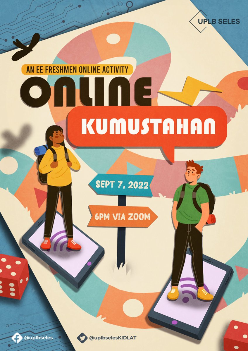 uplbselesKIDLAT's tweet photo. Hey, UPLB BSEE freshies! ⚡️

The UPLB Society of Electrical Engineering Students presents you its third installment of Online Kumustahan, an online interactive activity exclusive for BSEE freshman students. Attend to win exciting prizes and meet new friends! https://t.co/madbtHvUrY
