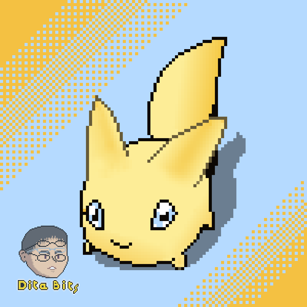 dita_bits's tweet photo. renamon itu rubah yang cantik dan banyak fanartnya....
tapi ini versi bayinya 

#pixelart #renamon #viximon #digimon https://t.co/kcd31mjXTj