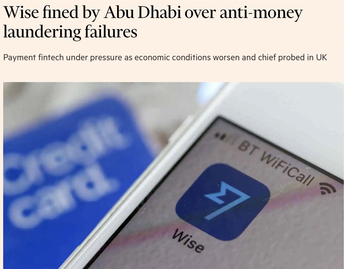 DXCompliance's tweet photo. 🇦🇪 Wise has been fined $360,000 by the UAEs #financialregulator for failures in #antimoneylaundering.
More here: https://t.co/luzdSQtwZH
#aml #compliance #antimoneylaundering #moneylaundering https://t.co/A9KYfJhCQj
