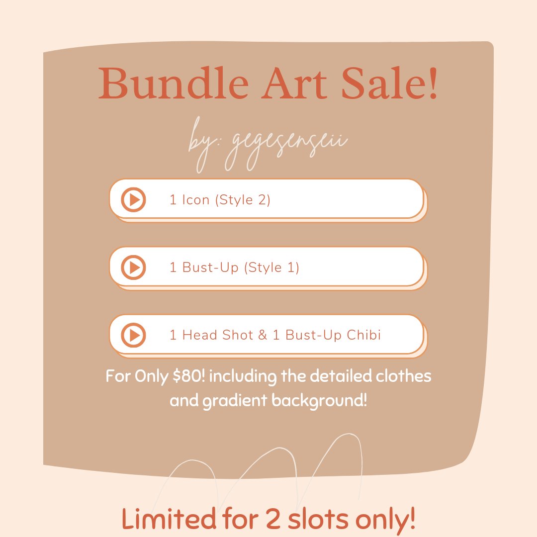 gegesenseii's tweet photo. Hello I am once again posting this Bundle Art Sale since I really need to buy a new phone because my phone keeps lagging ang crashing everytime. Hit me up through dm for inquiries✨ #artsale #commissionsopen #artplug https://t.co/YAwh0njKTl